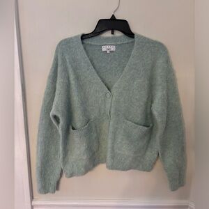 Gorgeous pale sage green Suncoo fuzzy sweater